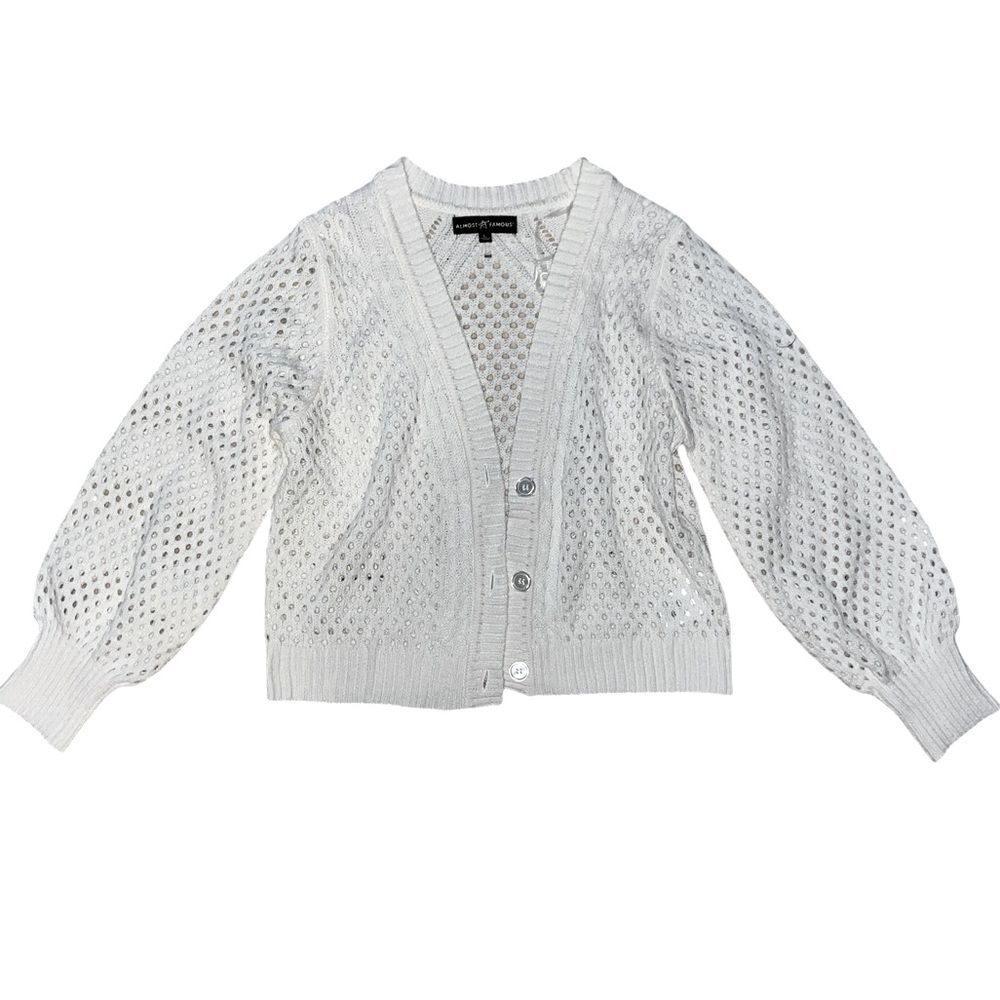Almost Famous Cream Open-Knit Cardigan